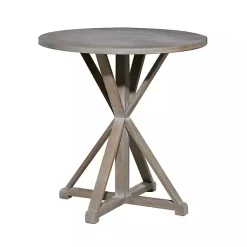 Kirklands Home Accent & End Tables|Rustic Graywash Hourglass Side Table Brown