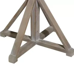 Kirklands Home Accent & End Tables|Rustic Graywash Hourglass Side Table Brown