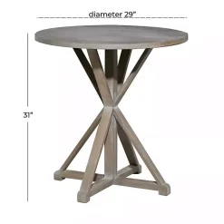 Kirklands Home Accent & End Tables|Rustic Graywash Hourglass Side Table Brown