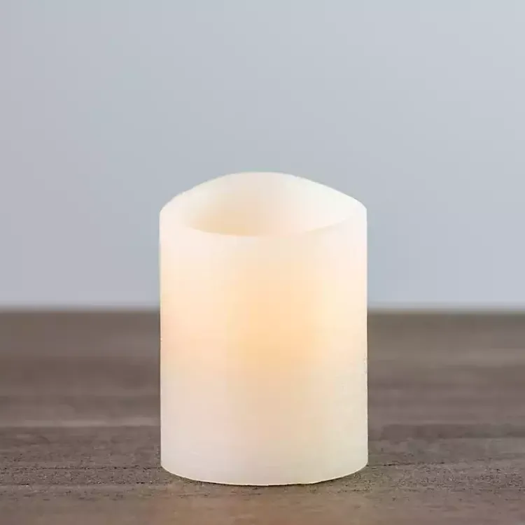 Outlet Rustic LED Pillar Candle, 3x4 in. Flameless Candles