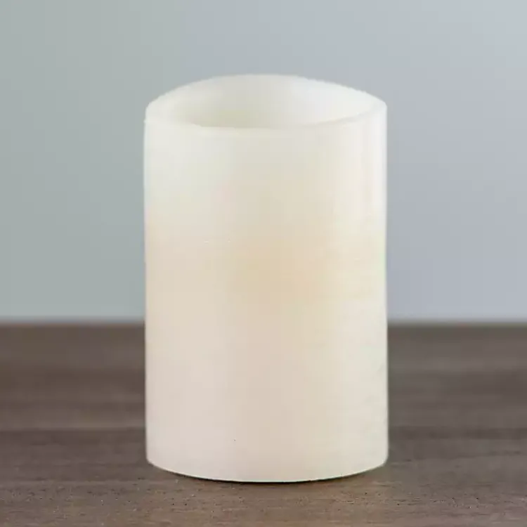 Sale Rustic LED Pillar Candle, 4x6 in. Flameless Candles