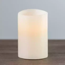 Sale Rustic LED Pillar Candle, 4x6 in. Flameless Candles