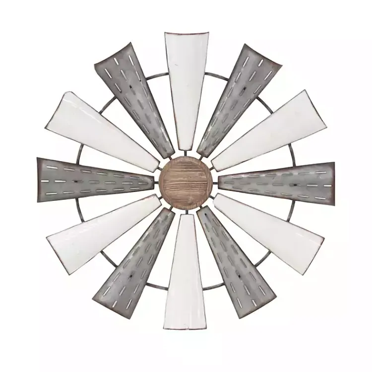 Kirklands Home Wall Plaques|Rustic Metal Windmill Wall Plaque