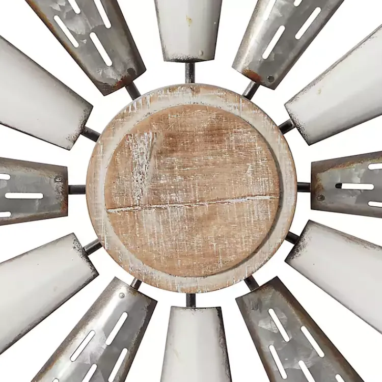 Kirklands Home Wall Plaques|Rustic Metal Windmill Wall Plaque