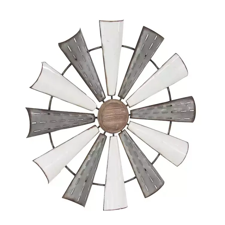 Kirklands Home Wall Plaques|Rustic Metal Windmill Wall Plaque