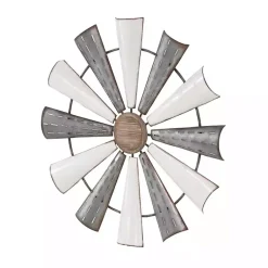 Kirklands Home Wall Plaques|Rustic Metal Windmill Wall Plaque