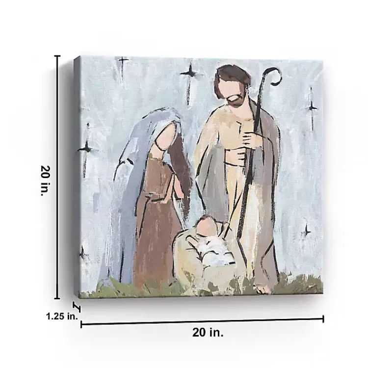 Sale Rustic Nativity Canvas Art Print Christmas Art & Wall Decor