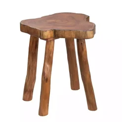 Kirklands Home Accent & End Tables|Rustic Natural Woodland Accent Table Brown