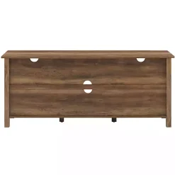 Kirklands Home Tv Stands & Media Consoles|Rustic Oak Wood Slatted Sides Media Cabinet Brown