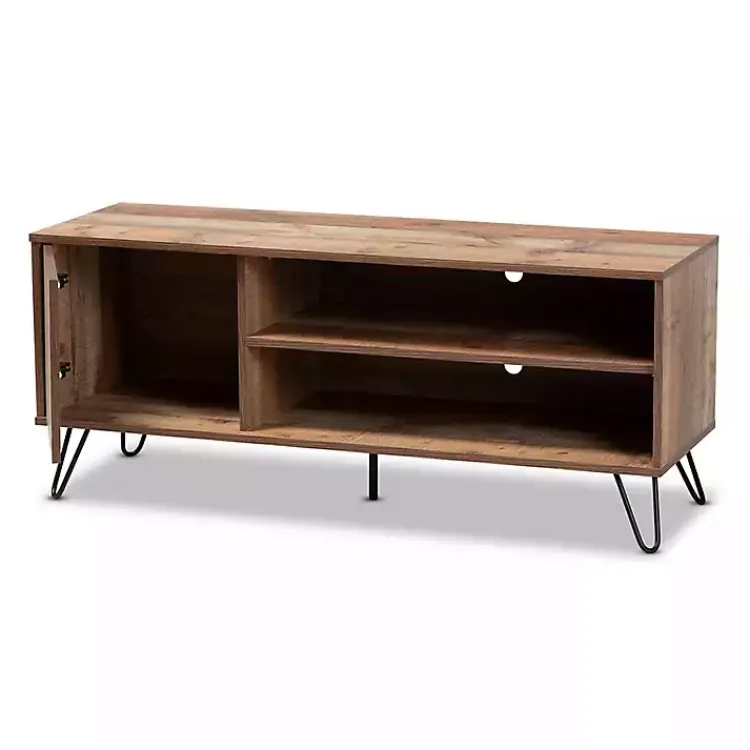 Kirklands Home Tv Stands & Media Consoles|Rustic Oak Wood TV Stand Brown