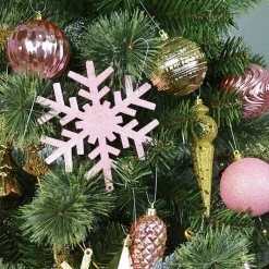 Sale Rustic Pink & Gold 40-pc. Christmas Ornament Set Christmas Ornaments