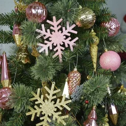 Sale Rustic Pink & Gold 40-pc. Christmas Ornament Set Christmas Ornaments