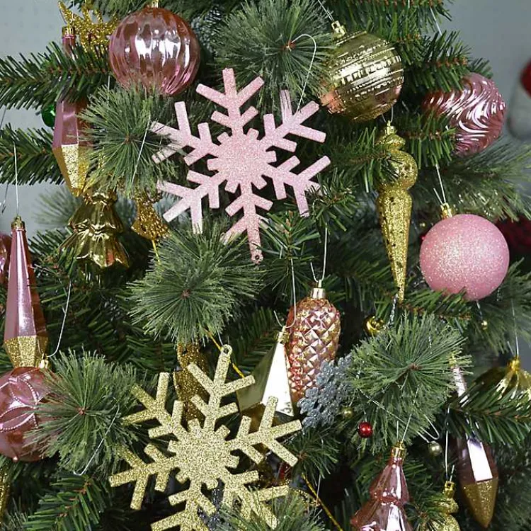 Sale Rustic Pink & Gold 40-pc. Christmas Ornament Set Christmas Ornaments