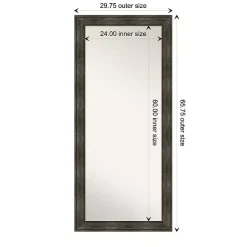 Kirklands Home Full Length & Floor Mirrors|Rustic Rail Charred Framed Mirror