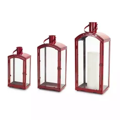 Discount Rustic Metal Lanterns, Set of 3 Lanterns