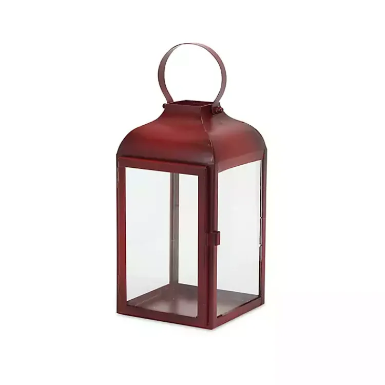 Hot Rustic Ring Top Metal Lanterns, Set of 3 Lanterns