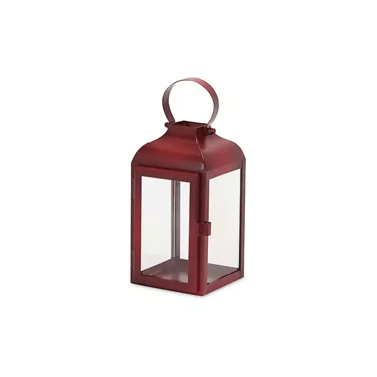 Hot Rustic Ring Top Metal Lanterns, Set of 3 Lanterns