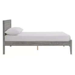 Kirklands Home Beds & Headboards|Rustic Smoke Wood Panel Full Bed Frame Gray