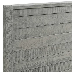 Kirklands Home Beds & Headboards|Rustic Smoke Wood Panel Full Bed Frame Gray