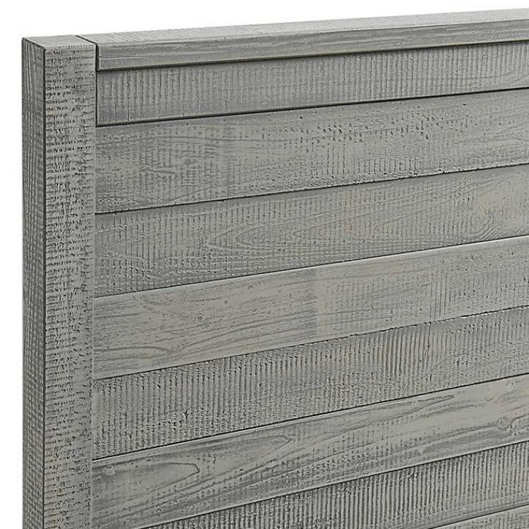 Kirklands Home Beds & Headboards|Rustic Smoke Wood Panel Full Bed Frame Gray
