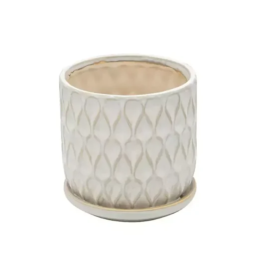 Kirklands Home Planters|Rustic Tan Teardrop 2-pc. Outdoor Planter Set