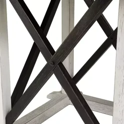 Kirklands Home Dining Tables|Rustic White & Oak Wood Round Dining Table Brown