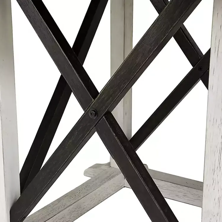 Kirklands Home Dining Tables|Rustic White & Oak Wood Round Dining Table Brown