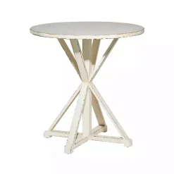 Kirklands Home Accent & End Tables|Rustic Hourglass Side Table White