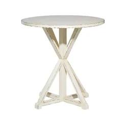 Kirklands Home Accent & End Tables|Rustic Hourglass Side Table White