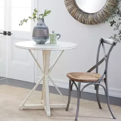 Kirklands Home Accent & End Tables|Rustic Hourglass Side Table White