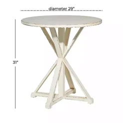 Kirklands Home Accent & End Tables|Rustic Hourglass Side Table White