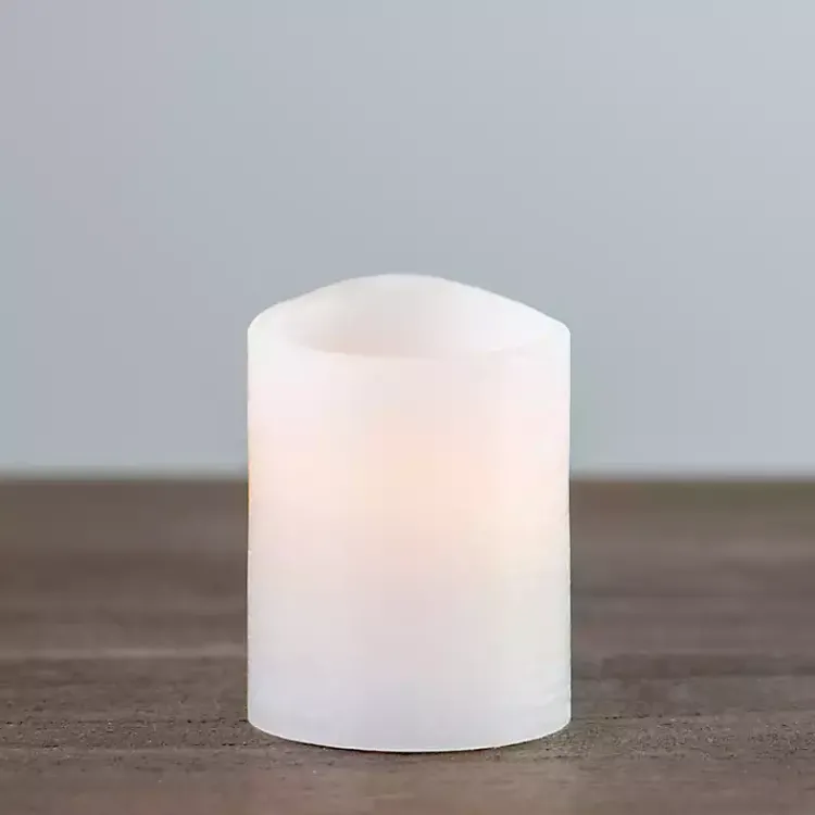Sale Rustic LED Pillar Candle, 3x4 in. Flameless Candles