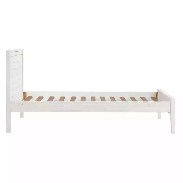 Kirklands Home Beds & Headboards|Rustic White Pine Panel Twin Bed Frame