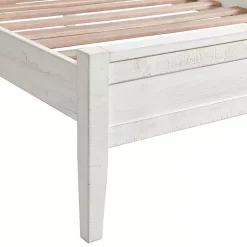 Kirklands Home Beds & Headboards|Rustic White Pine Panel Twin Bed Frame