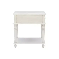 Kirklands Home Accent & End Tables|Rustic Turned Legs Accent Table White