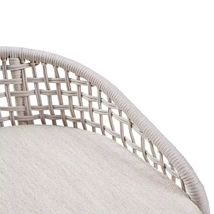 Kirklands Home Bar Stools & Counter Height Stools|Rustic Woven Rope Back Counter Stool White