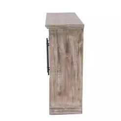 Kirklands Home Cabinets & Sideboards|Rustic Wood and Glass 2-Door Cabinet Tan