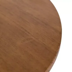 Kirklands Home Accent & End Tables|Rustic Wood Half Moon Floating Accent Table Brown