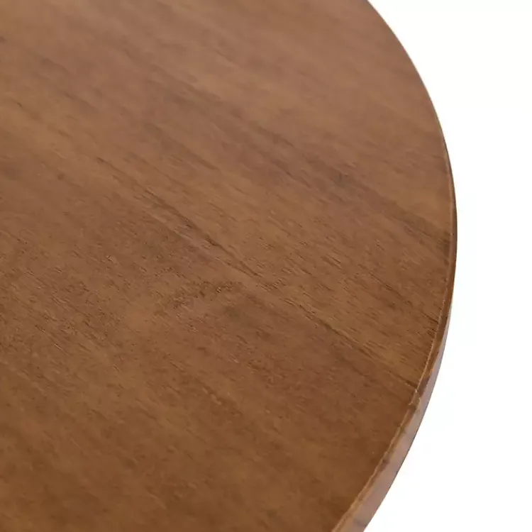 Kirklands Home Accent & End Tables|Rustic Wood Half Moon Floating Accent Table Brown