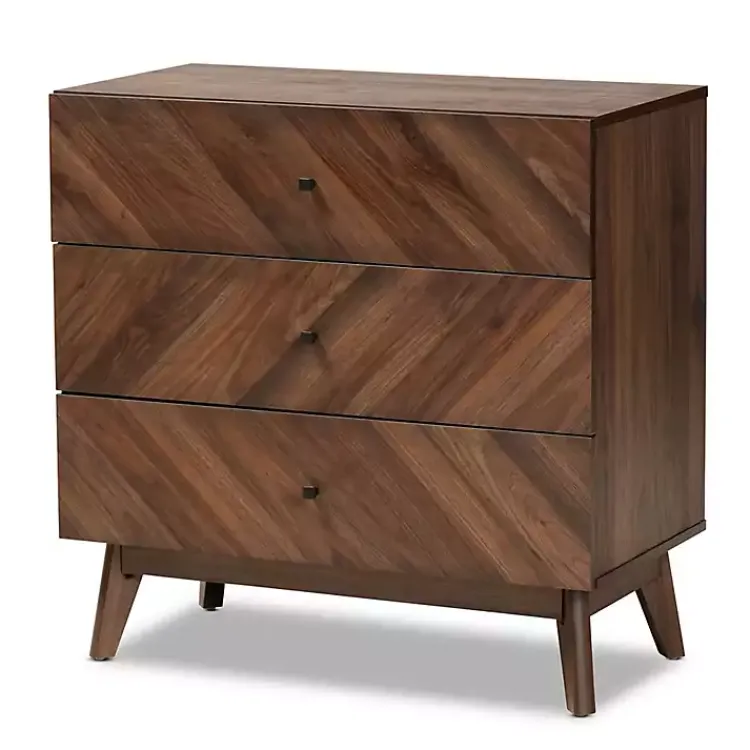 Kirklands Home Dressers & Chests|Sabrina Walnut Wood 3-Drawer Chest