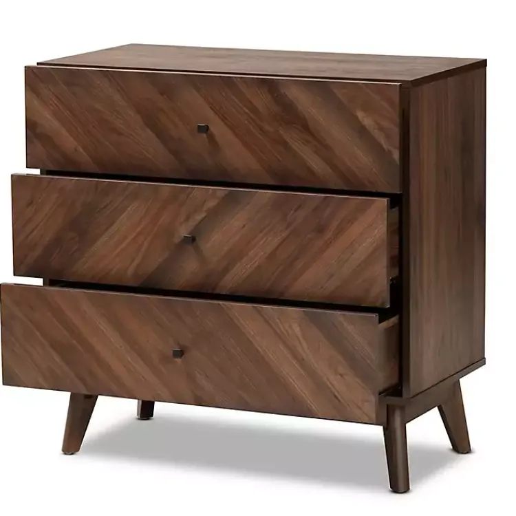 Kirklands Home Dressers & Chests|Sabrina Walnut Wood 3-Drawer Chest
