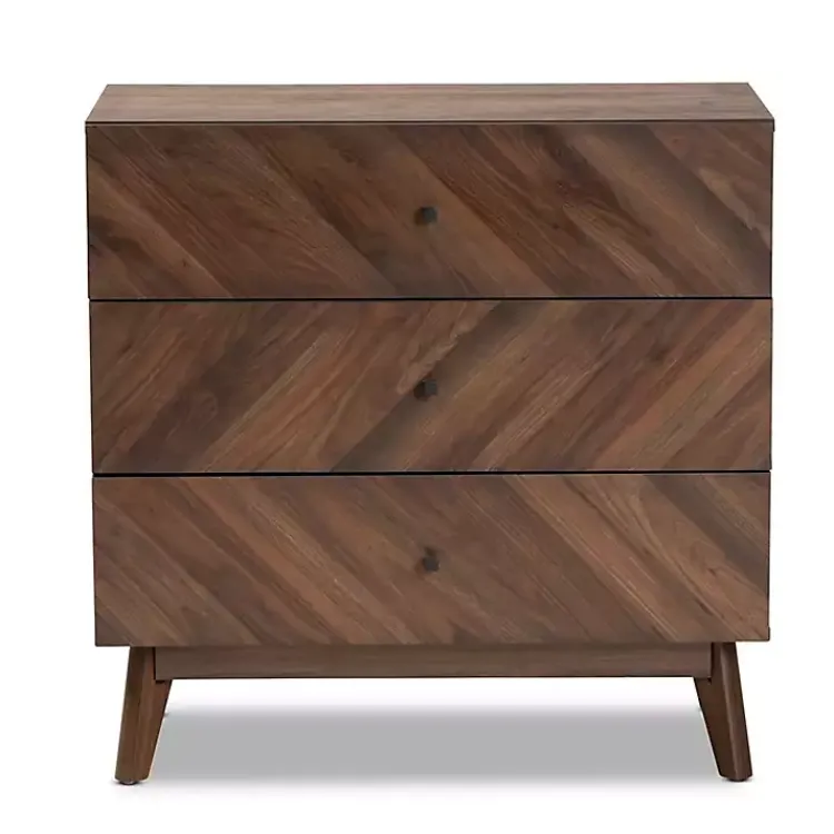 Kirklands Home Dressers & Chests|Sabrina Walnut Wood 3-Drawer Chest