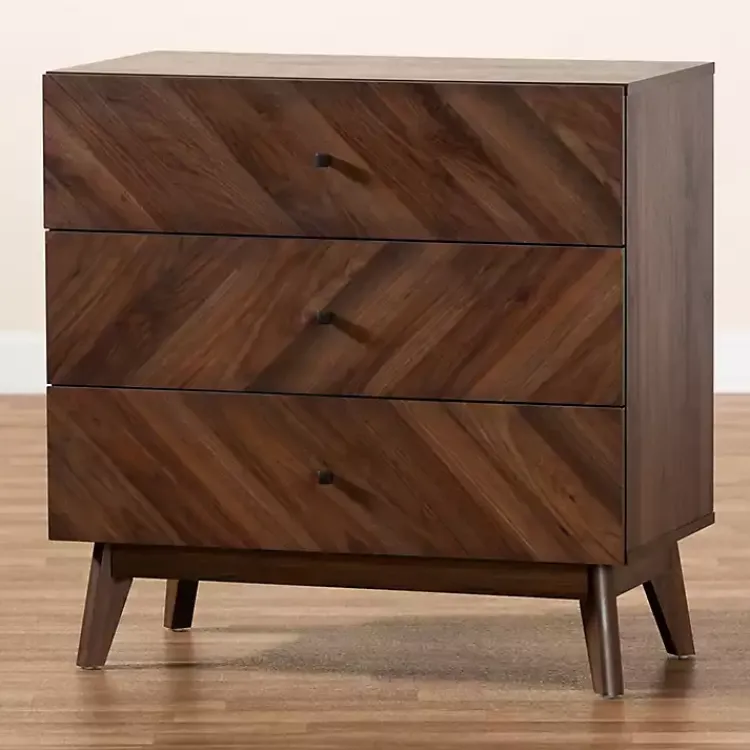Kirklands Home Dressers & Chests|Sabrina Walnut Wood 3-Drawer Chest