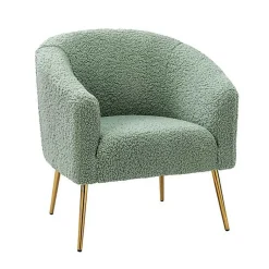 Kirklands Home Accent Chairs|Sage Contemporary Barrel Accent Chair Green