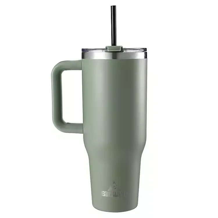 Kirklands Home Glassware & Drinkware|Sage 40 oz. Insulated Travel Tumbler Green