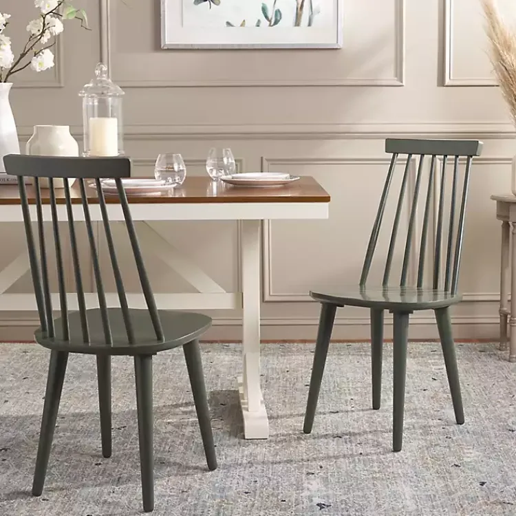 Kirklands Home Dining Chairs|Sage Burris Dining Chairs, Set of 2 Green