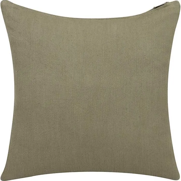 Sale Sage Buttoned Throw Pillow Pillows