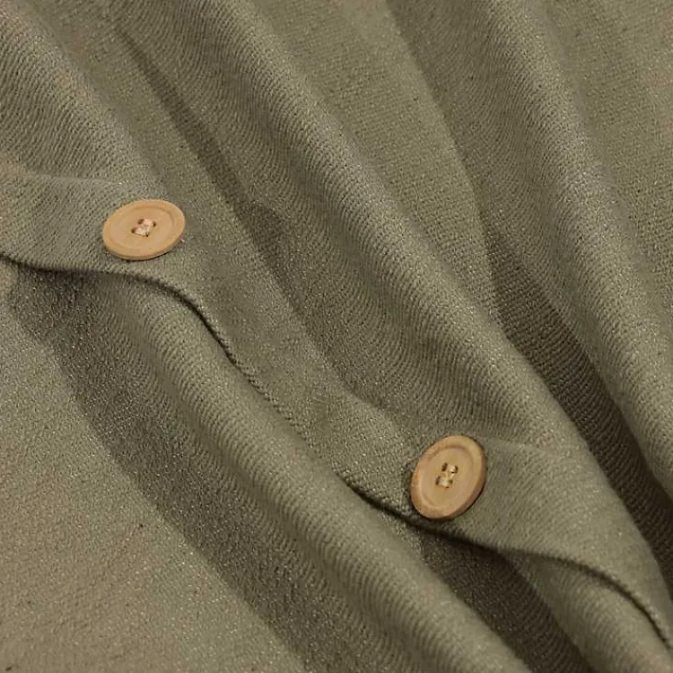 Sale Sage Buttoned Throw Pillow Pillows