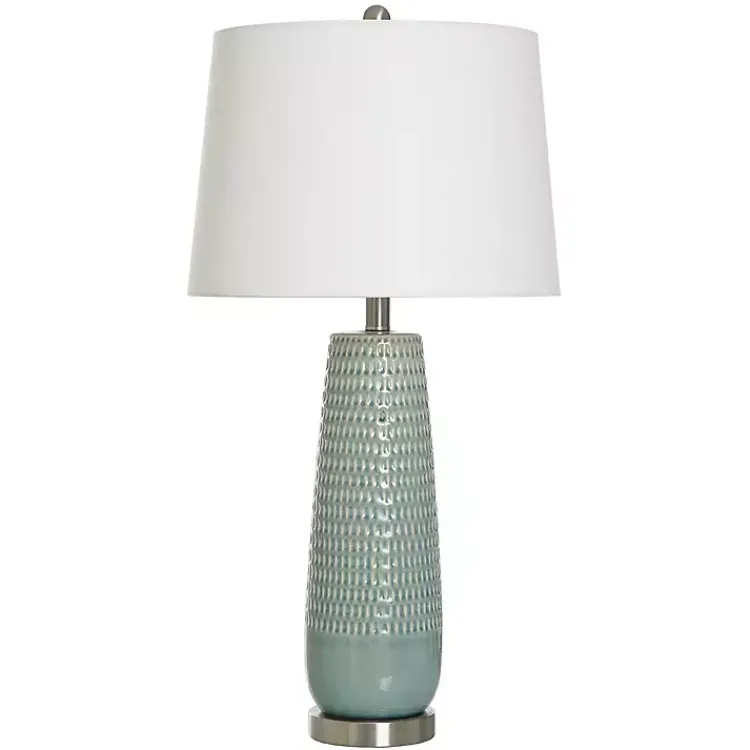 Kirklands Home Table Lamps|Sage Green Ceramic Dimpled Table Lamp White
