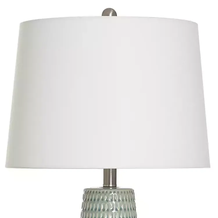 Kirklands Home Table Lamps|Sage Green Ceramic Dimpled Table Lamp White